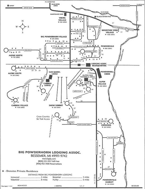 Big Powderhorn Lodging Association - Map Of Facility